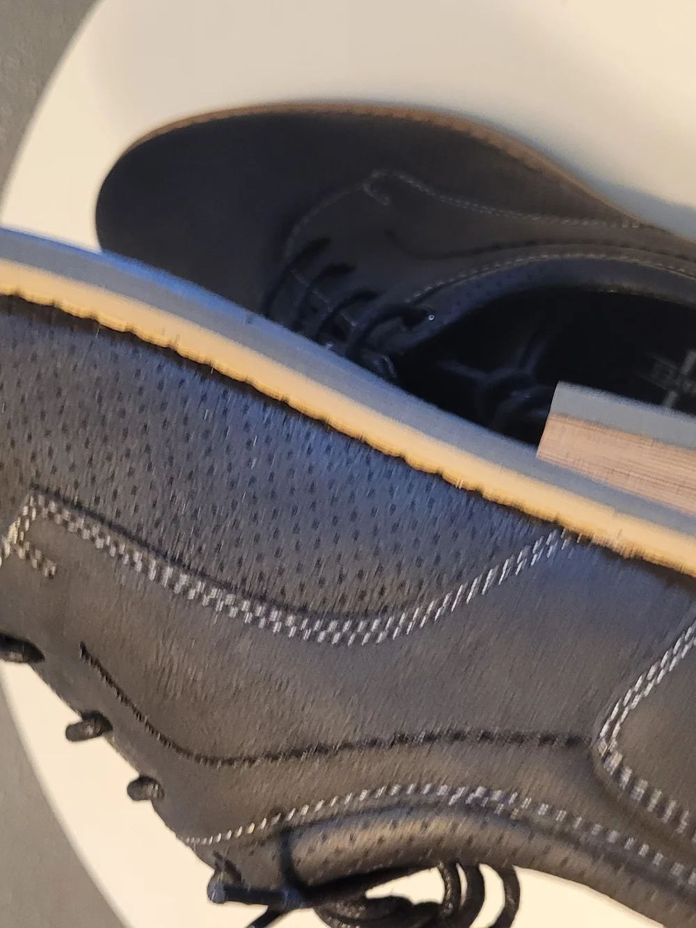 Boys Black Dress Lace-Up Shoes with Contrast Sole